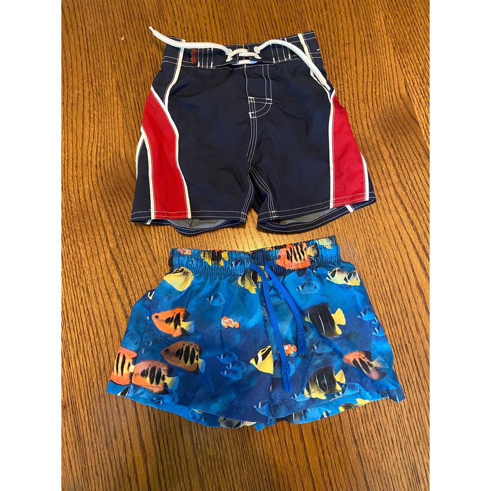 Set of 2 baby boy swim trunks